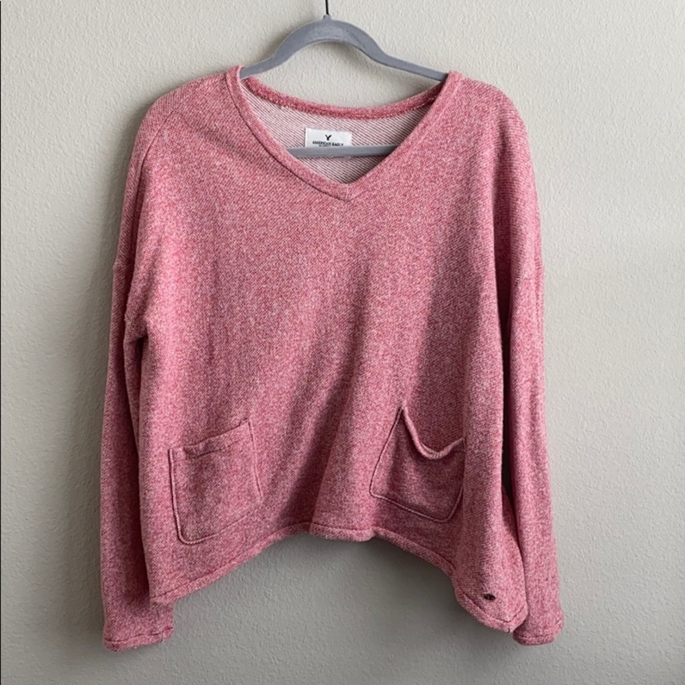 Cropped relaxed fit sweater American Eagle